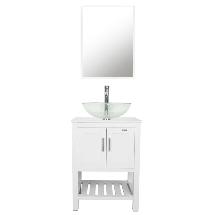 ECLIFE 24'' Single Bathroom Vanity Set with Mirror & Reviews Wayfair